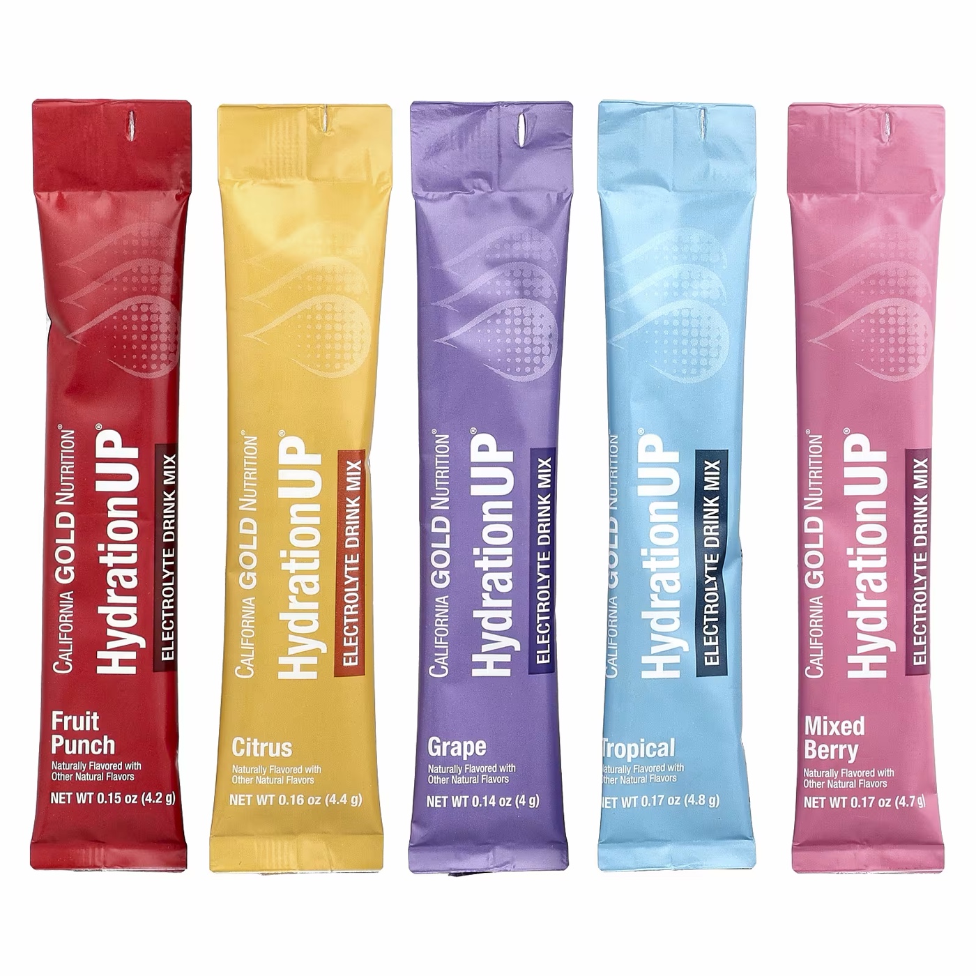 חמשת הטעמים של ELECTROLYTES — פאנץ' פירות, הדרים, ענבים, טרופי ופירות יער